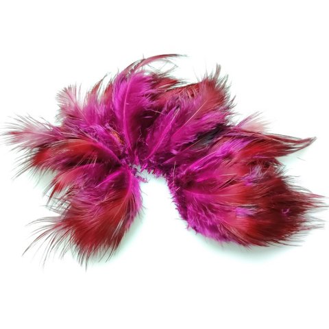 Guldfasan fjer - indfarvet Fl. pink